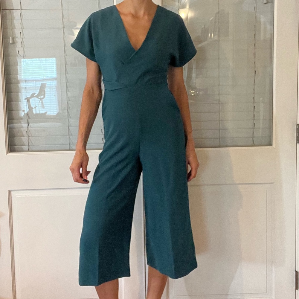 Elegant Teal Wrap Dress